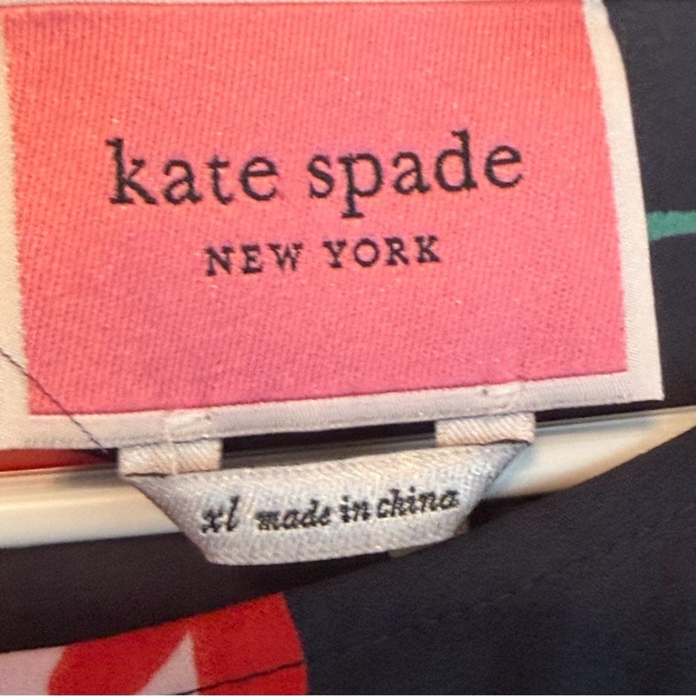 Kate Spade Dark Blue Dress with Red and White Floral Pattern - Picture 11 of 11